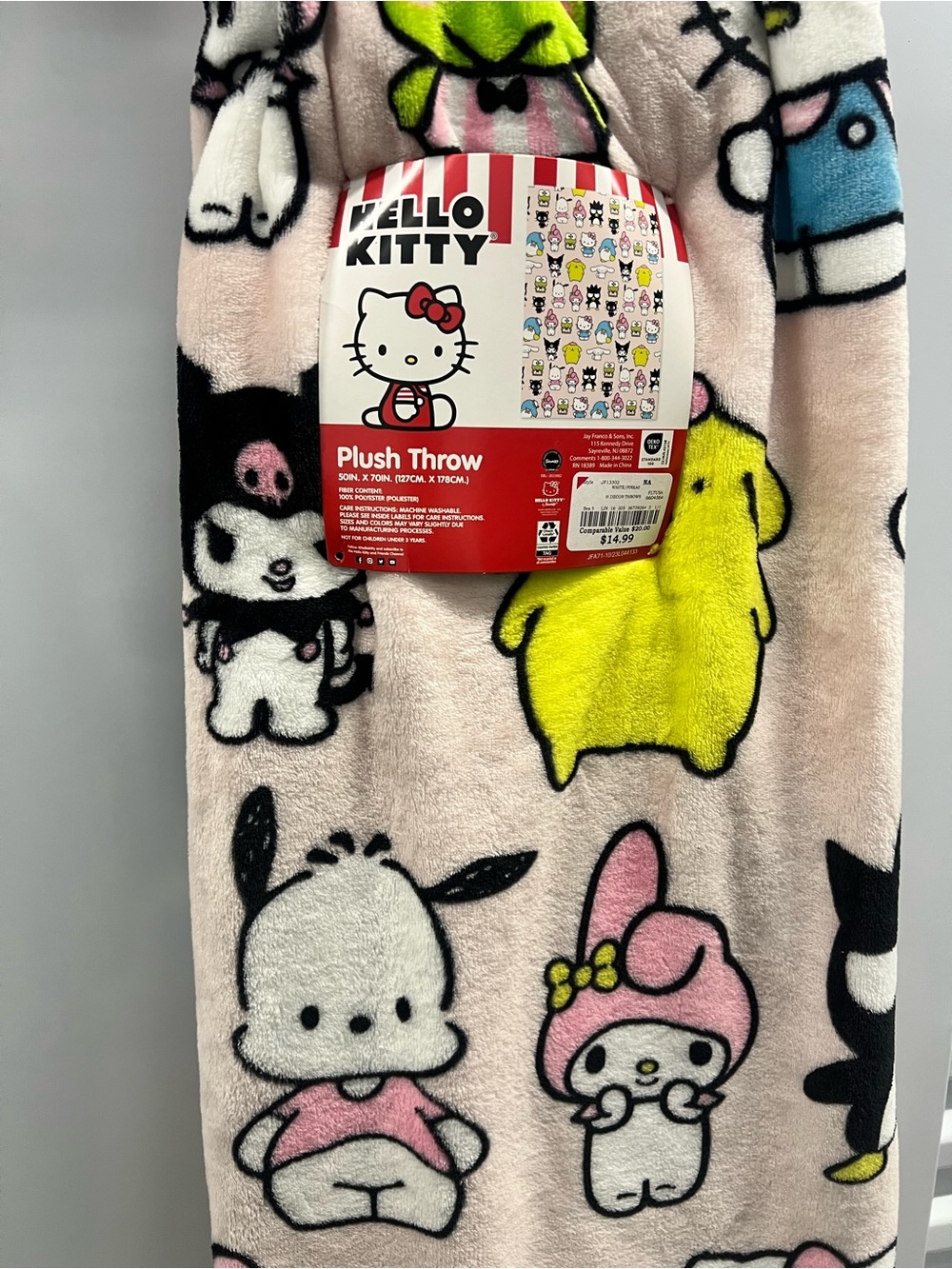 Hello Kitty Plush Throw Blanket bundle